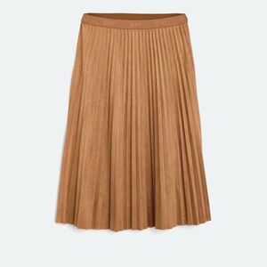DKNY pleated midi Skirt - camel brown